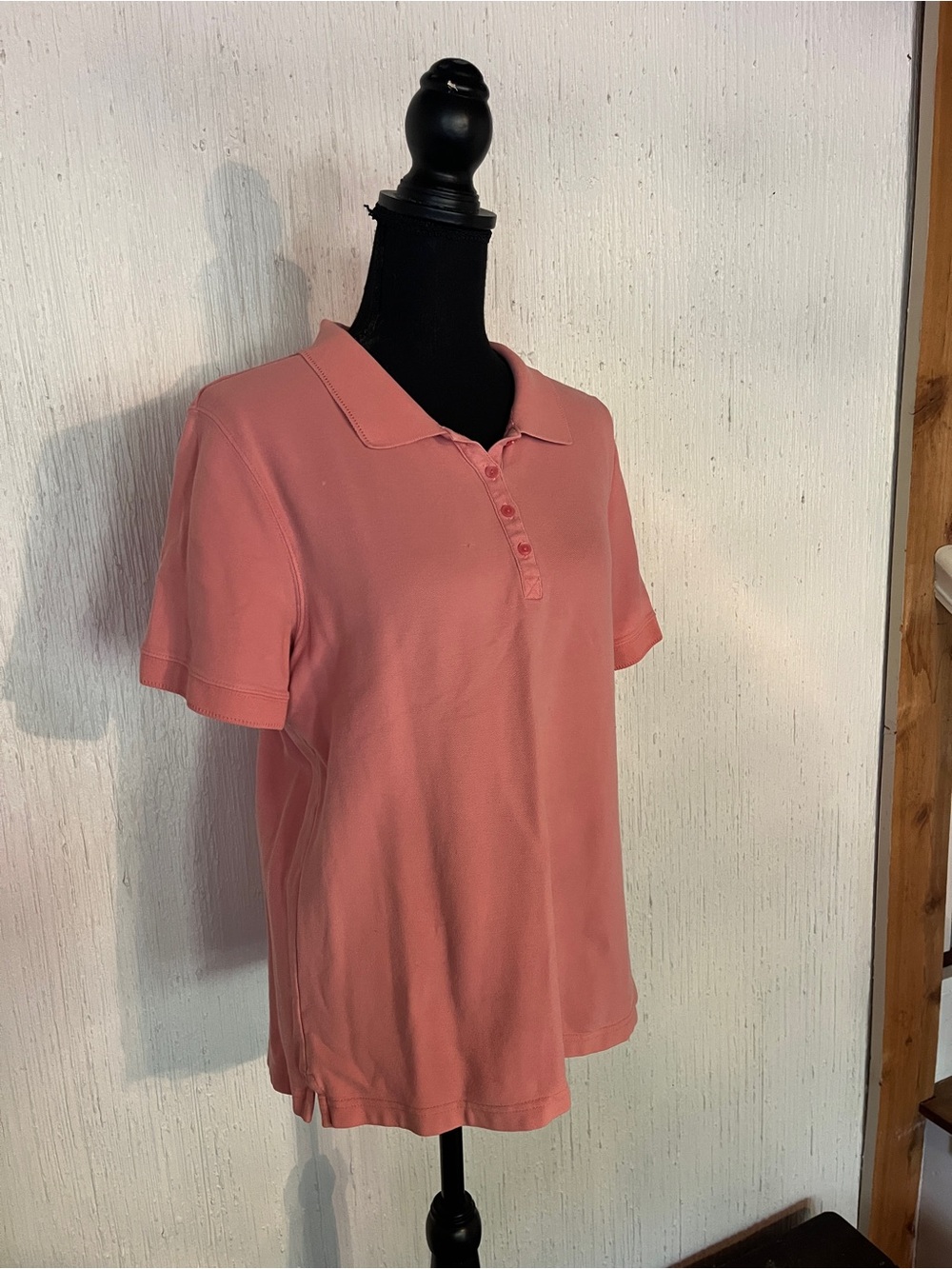croft & barrow Coral Pink Short-Sleeve Polo Top